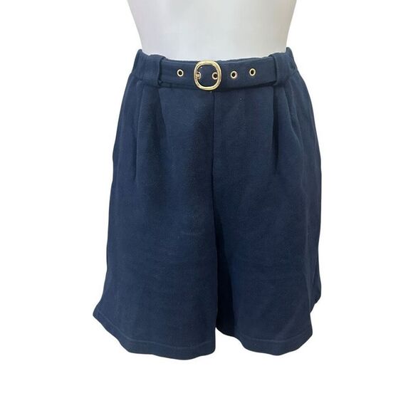 St. John Sport Marie Gray Navy Gold Button Down Jacket & Shorts sz P‎ & M - Picture 5 of 12